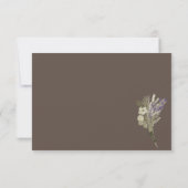 Waterverf Lavender Rustic Botany Kraft RSVP Kaart (Achterkant)