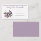 Waterverf Lavender Spring Floral Fotografie Visitekaartje (Voorkant / Achterkant)