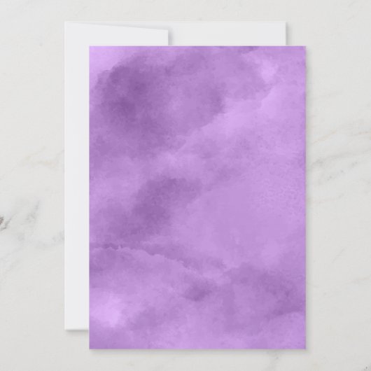 Waterverf Lavender String Lights Baby shower Kaart (Achterkant)