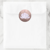 Waterverf lavender Succulent, peach Brown Ronde Sticker (Tas)