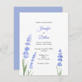 Waterverf Lavender Uitnodiging (Voorkant / Achterkant)