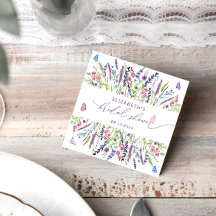Waterverf Lavender Vrijgezellenfeest Napkins