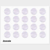 Waterverf Lavender Was onze datum opslaan Ronde Sticker (Vel)