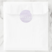 Waterverf Lavender Was onze datum opslaan Ronde Sticker (Tas)