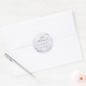 Waterverf Lavender Wedding Envelope Seal Ronde Sticker (Envelop)