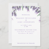Waterverf Lavender Wedding Kaart (Voorkant)