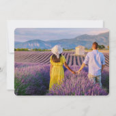 Waterverf Lavender Wedding Save the Date Kaarten (Achterkant)