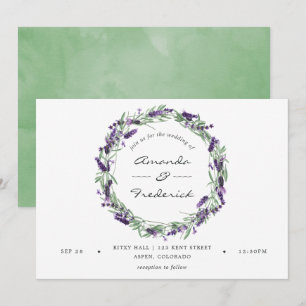 Waterverf Lavender Wedding Uitnodiging