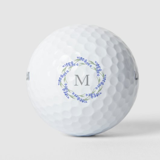 Waterverf Lavender Wreath Golfballen (Voorkant)