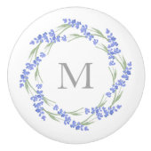 Waterverf Lavender Wreath Keramische Knop (Voorkant)