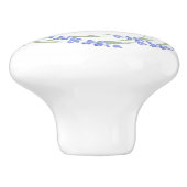 Waterverf Lavender Wreath Keramische Knop (Zijkant)