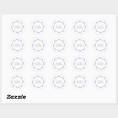 Waterverf Lavender Wreath Ronde Sticker (Vel)