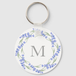 Waterverf Lavender Wreath Sleutelhanger
