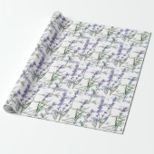 Waterverf lavenderventiel Plant Art Blue Lila Cadeaupapier (Uitgerold)