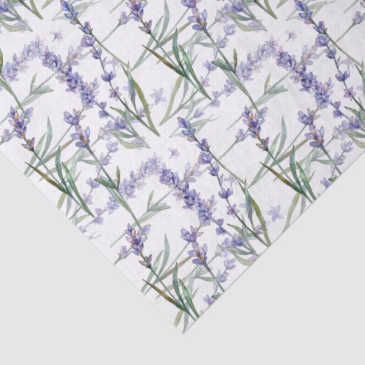 Waterverf lavenderventiel Plant Art Blue Lila Tissuepapier (Detail)