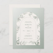 Waterverf Leaf Arch Briefkaart (Voorkant / Achterkant)