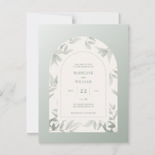 Waterverf Leaf Arch Briefkaart