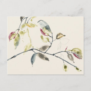 Waterverf Leaf Branch Briefkaart