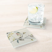 Waterverf Leaf Branch Glazen Onderzetter (Schuin)