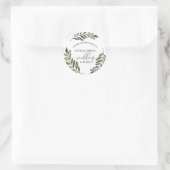 Waterverf Leaf Branch Greenery Wedding Boda Ronde Sticker (Tas)