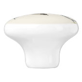 Waterverf Leaf Branch Keramische Knop (Zijkant)