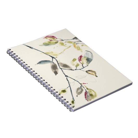 Waterverf Leaf Branch Notitieboek (Rechterzijde)