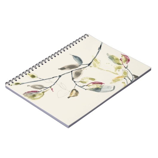 Waterverf Leaf Branch Notitieboek (Linkerzijde)