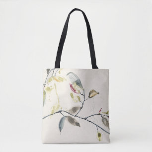 Waterverf Leaf Branch Tote Bag