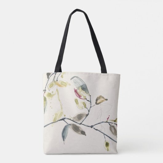 Waterverf Leaf Branch Tote Bag (Achterkant)