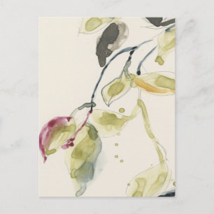 Waterverf Leaf Branch Triptych Briefkaart