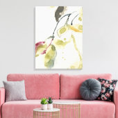 Waterverf Leaf Branch Triptych Canvas Afdruk (Insitu (Woonkamer))