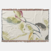 Waterverf Leaf Branch Triptych Deken (Voorkant)