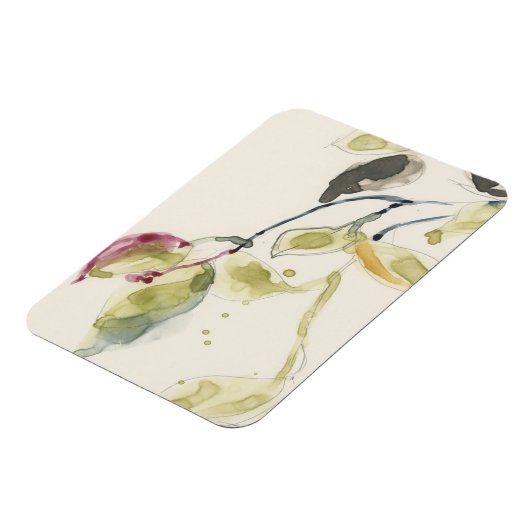 Waterverf Leaf Branch Triptych Magneet (Linkerzijde)