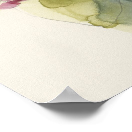 Waterverf Leaf Branch Triptych Poster (Hoek)