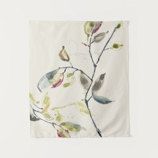 Waterverf Leaf Branch Wandkleed (Voorkant)