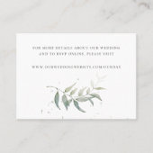 Waterverf leaf bruiloft bijtkaart visitekaartje (Voorkant)