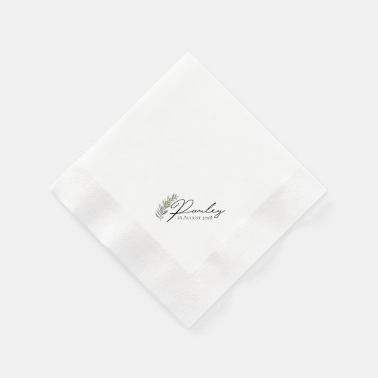 Waterverf Leaf Bruiloft Cocktail servetten (Hoek)