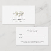 Waterverf Leaf Business & Afspraakkaart Visitekaartje (Voorkant / Achterkant)