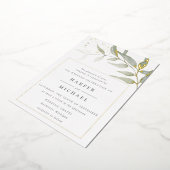 Waterverf leaf gold shimmer bruiloft folie invitat folie uitnodiging (Gedraaid)