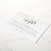 Waterverf leaf gold shimmer bruiloft folie invitat folie uitnodiging (Gedraaid)