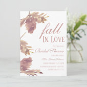 Waterverf Leaf Herfst Bridal Shower Kaart (Staand voorkant)