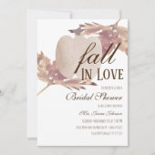 Waterverf Leaf Herfst Pumpkin Vrijgezellenfeest Kaart (Voorkant)