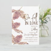 Waterverf Leaf Herfst Script Weddenschap Kaart (Staand voorkant)