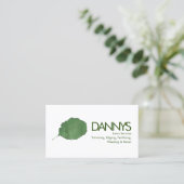 Waterverf Leaf Lawn Services Visitekaartje (Staand voorkant)