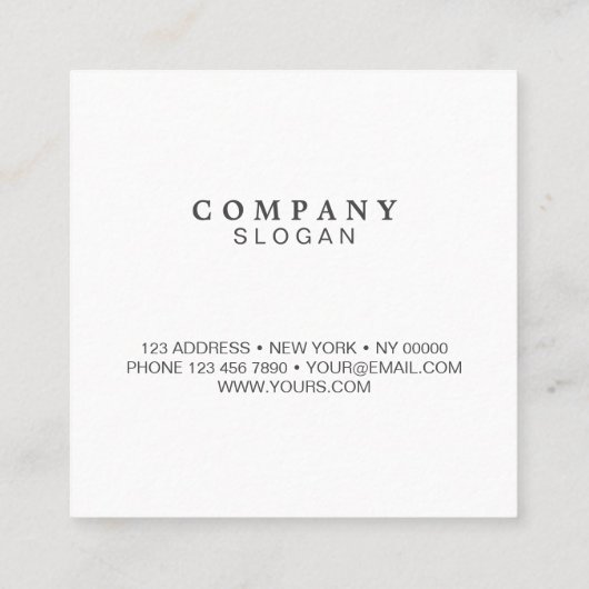 Waterverf Leaf Light Green Square Visitekaartje (Achterkant)