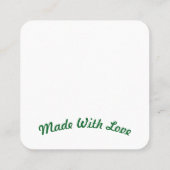 Waterverf Leaf Motief Oorbel Kaart Contactkaartje (Achterkant)