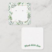 Waterverf Leaf Motief Oorbel Kaart Contactkaartje (Voorkant / Achterkant)