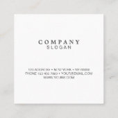 Waterverf Leaf Pastel Blue Square Visitekaartje (Achterkant)