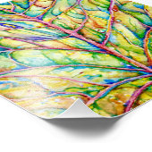 Waterverf Leaf Photo Print Foto Afdruk (Hoek)