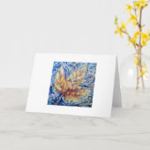 Waterverf Leaf Print Wenskaart Kaart (Gele Bloem)